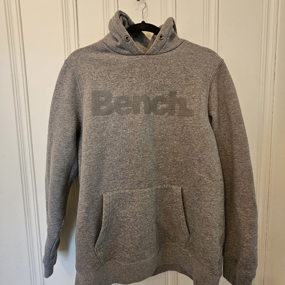 Used Medium Men's Gray Bench Pullover Hoodie - Picture 2 of 15